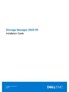 Storage Manager 2020 R1 Installation Guide .